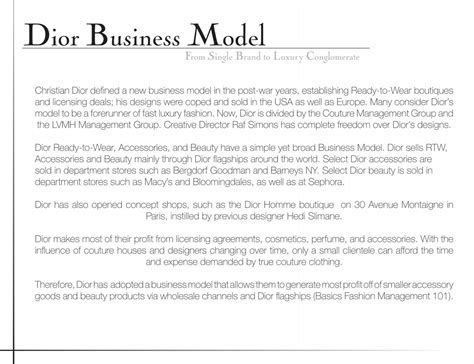 the trend of dior inn fashion industy|Dior business model.